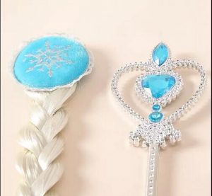 FROZEN Set za princezu - Kruna, Čarobni štapić i Pletenica