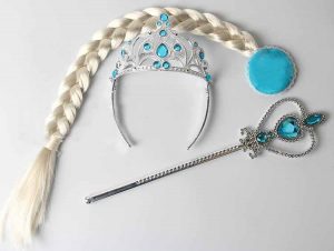 FROZEN Set za princezu - Kruna, Čarobni štapić i Pletenica