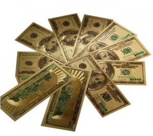 Zlatne novčanice od 100 Dolara_1