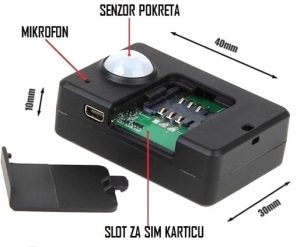 Prisluškivač GSM sa senzorom na pokret_1
