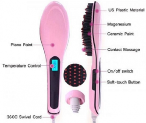HAIR STRAIGHTENER HQT-906 – Digitalna četka za ravnanje kose_2