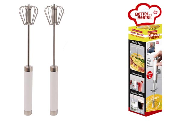 BETTER BEATER Press & Spin - Set od Dva Rucna Miksera - NOVO 6 BETTER BEATER Press & Spin - Set od Dva Rucna Miksera - NOVO 6