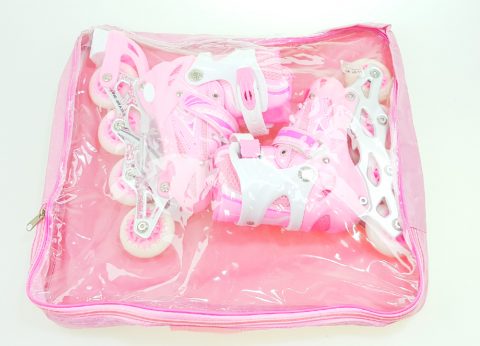 NOVO - Roleri ROZE podesivi 28 - 33 - Aluminijumski nosač_1