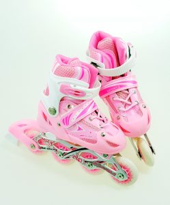 NOVO - Roleri ROZE podesivi 28 - 33 - Aluminijumski nosač_2