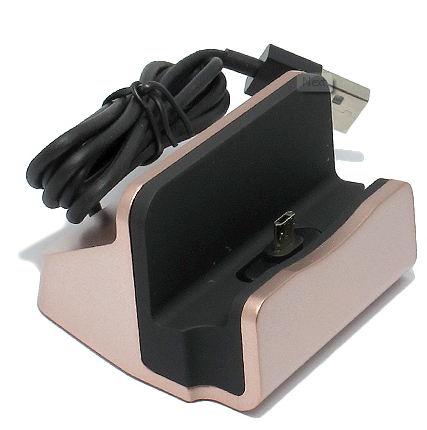 Dock micro sa USB kablom roze