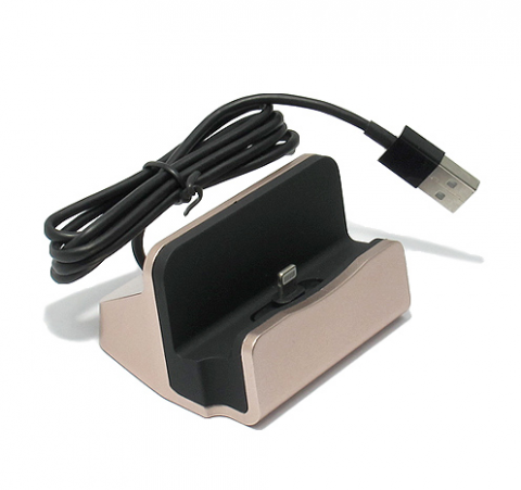 Dock za Iphone 5G 5S 6G 6S sa USB kablom roze