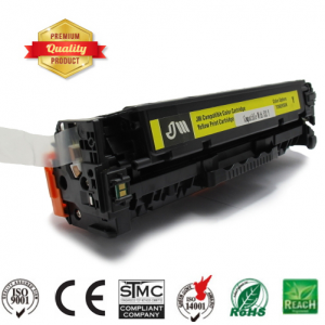 Toner Comicell CB542A-CF212A Yellow HP CP1215-CP1515-M251-M276-Canon CRG-716Y-CRG-731Y color laser