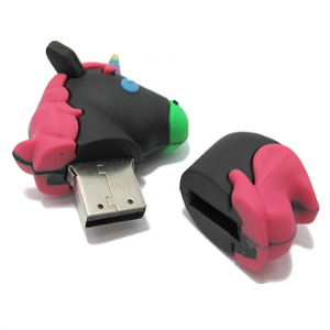 USB Flash Memorija MemoStar EMOJI unicorn crna - 2