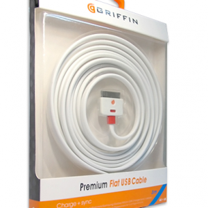 USB data kabal GRIFFIN PREMIUM FLAT 3m za Iphone 4G-4S beli - 2
