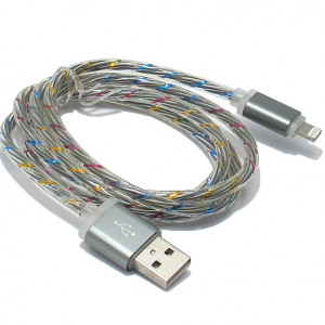 USB data kabal LIGHTING lightning DZ02 sivi