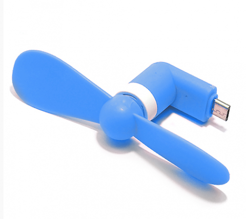 Ventilator za telefon microUSB plavi