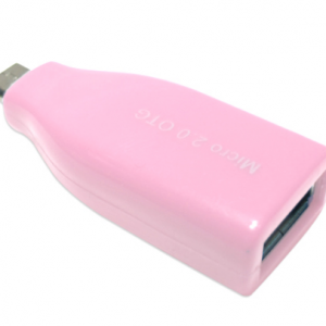 Adapter OTG micro USB pink