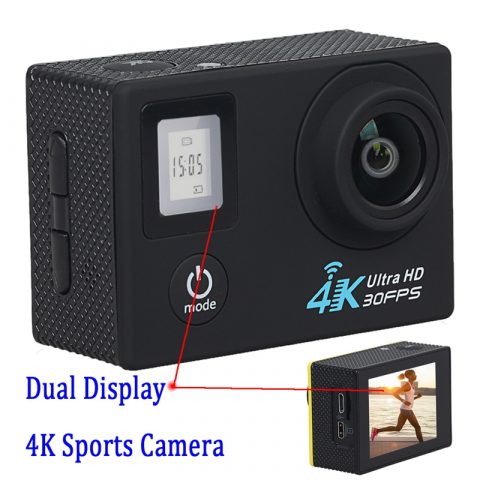 4K UltraHD Sportska Akciona Kamera WiFi sa 2 displeja - NOVO 1