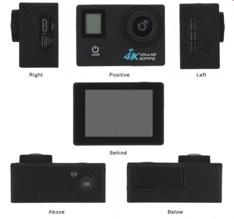 4K UltraHD Sportska Akciona Kamera WiFi sa 2 displeja - NOVO 6