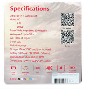 ACTION kamera Comicell 4K Ultra HD Wi-Fi 130 plava 7