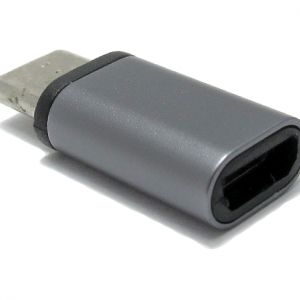 Adapter metalni sa micro na type C sivi 2