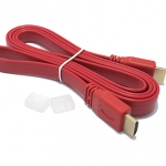 HDMI kabal na HDMI 1.5m FLAT crveni