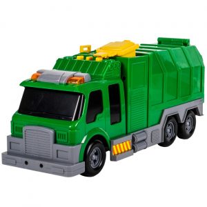 Zeleni kamion za odnošenje smeća na baterije sa kantom