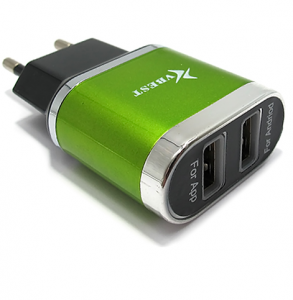 Kucni punjac VBEST za Iphone lightning 2xUSB-2.1A zeleni