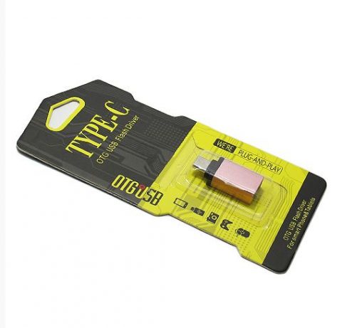 Adapter OTG Type C USB meltalni roze 2