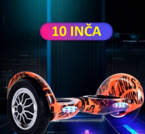 Hoverboard sa ruckom- Elektricni Skuter 10Orange sareni