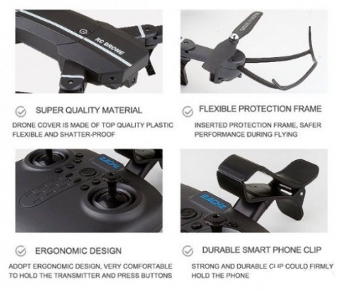 Dron 8807 Smart RC foldable drone sa WIFI Kamerom 6
