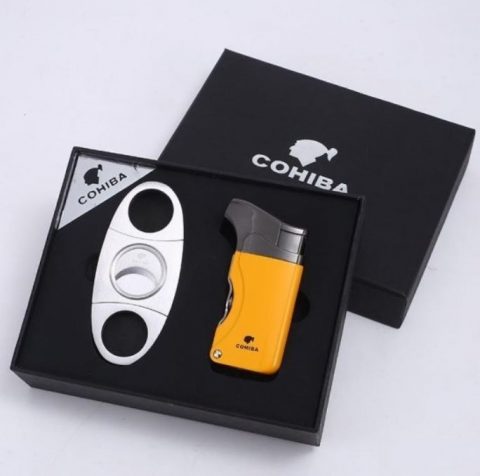 COHIBA SET, 1x jet torch upaljac i sekac za tompus