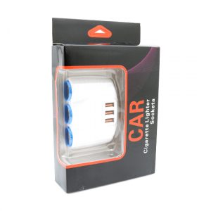 Produzni adapter za upaljac 521 sa 3 rupe+3XUSB beli