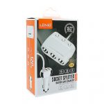 Produzni adapter za upaljac LDNIO C504Q sa 3 rupe + 2xUSB 5V/3A FAST QC beli
