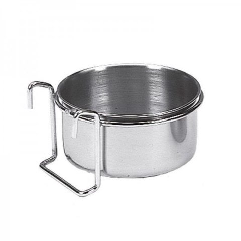 Metalna posuda za ptice sa kukicama 0.6l 12cm
