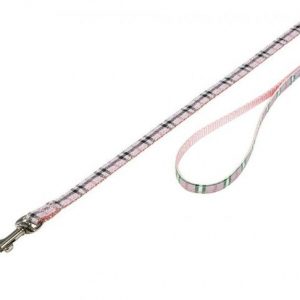 Povodac za pse karo roze 10mm 120cm