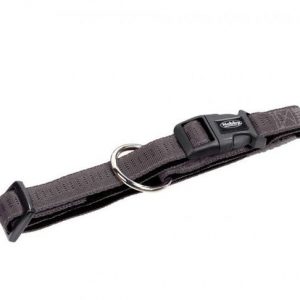 Ogrlica za pse Soft Grip 15mm 25-35cm sivo crna