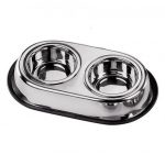 Metalna posuda za pse 2x0.75l