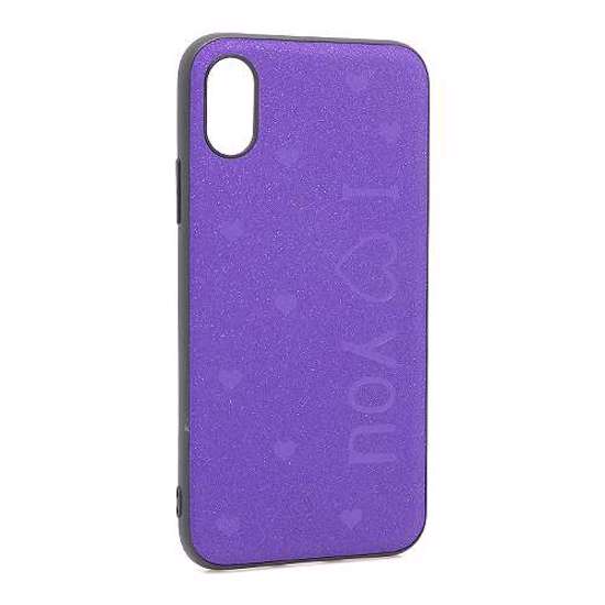 Futrola I LOVE YOU za Iphone X/XS ljubicasta mali ali online prodavnica online prodaja internet kupovina