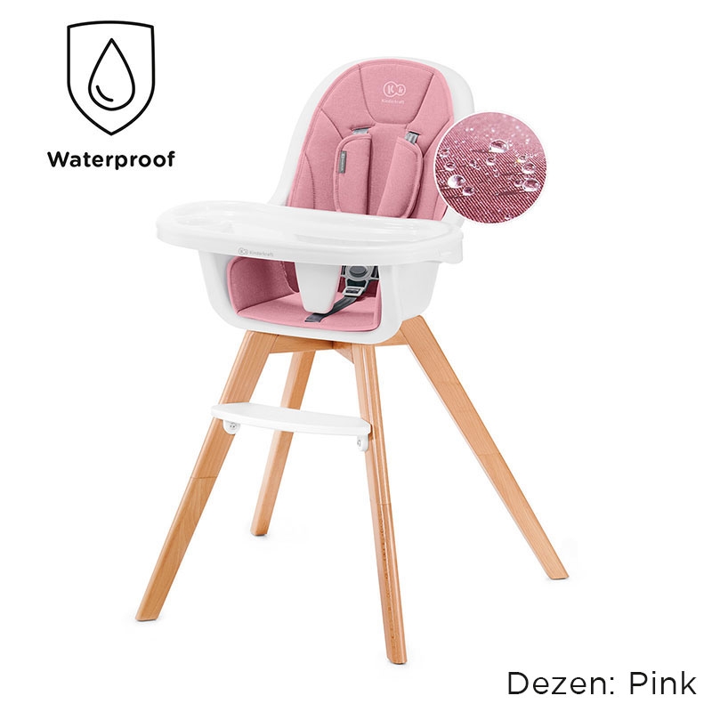 KINDERKRAFT stolica za hranjenje 2U1 TIXI PINK mali ali online prodavnica online prodaja internet kupovina