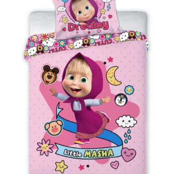 Posteljina za bebe Masa i Medved 100x135+40x60cm - 5907750586639