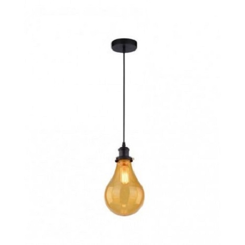 RUSTIK 118 visilica 1xE27 BLACK/YELLOW GLASS BB Link mali ali online prodavnica online prodaja internet kupovina