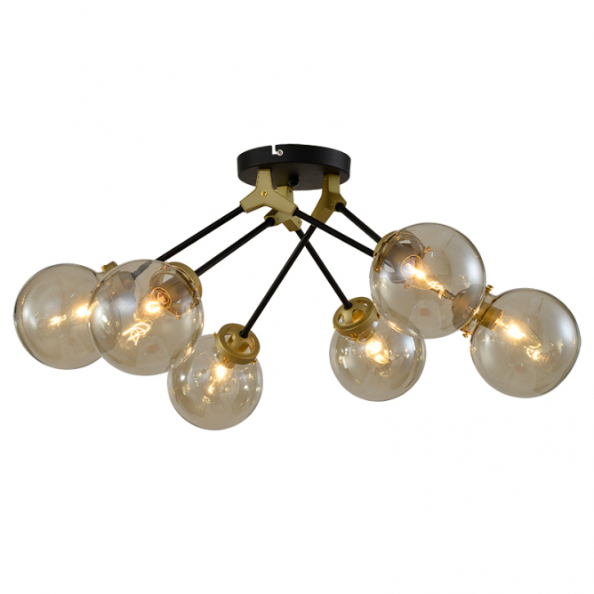 LUNA 194 luster 6xE14 CRNA BB Link mali ali online prodavnica online prodaja internet kupovina