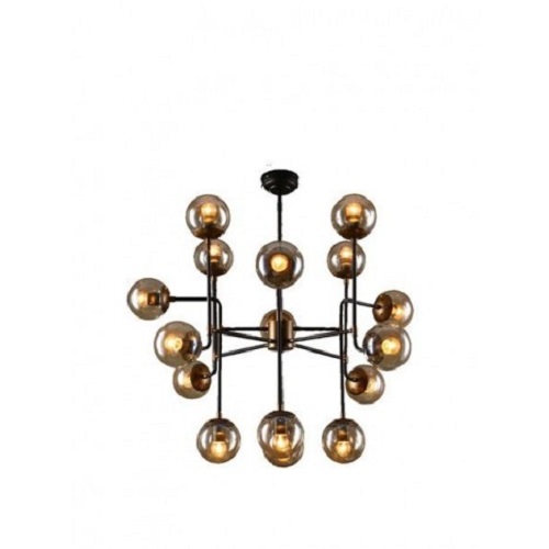 VESTA 229 luster 16xE27 BLACK/SMOKED GLASS BB Link mali ali online prodavnica online prodaja internet kupovina
