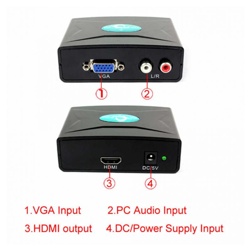 Adapter Box VGA na HDMI JWD-H1