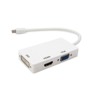 Adapter kabl za Apple mini DP na HDMI VGA DVI beli