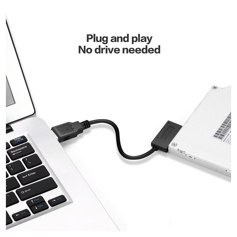 Adapter USB 3.0 na SATA 7+6 13pin za laptop opticki uredjaj