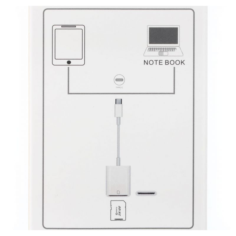 Adapter USB Type C na SD Card Camera Reader