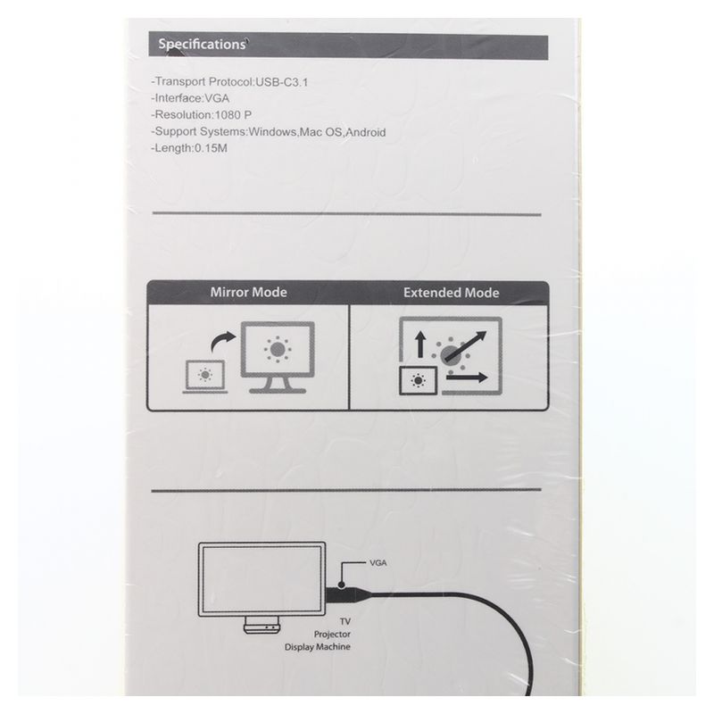 Adapter USB Type C na VGA konverter