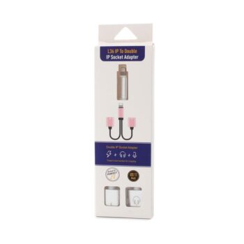 Adapter za slusalice i punjenje IP-14 iPhone lightning srebrni