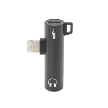 Adapter za slusalice i punjenje iP-15 iPhone lightning crni