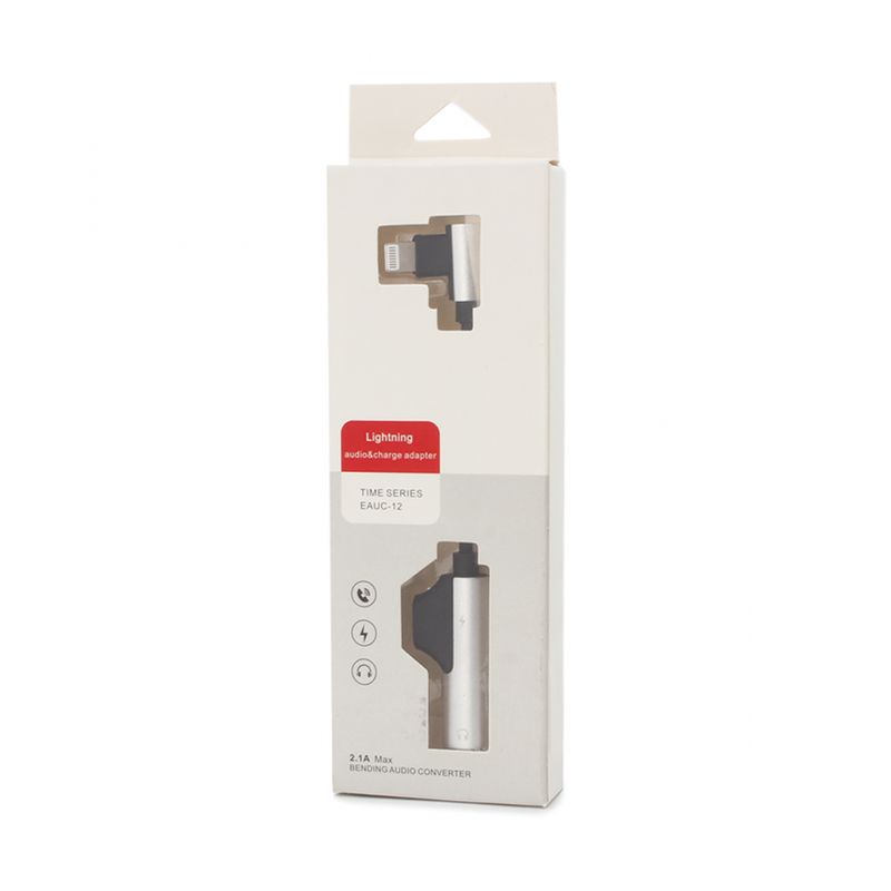 Adapter za slusalice i punjenje IP-16 iPhone lightning srebrni