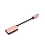 Adapter za slusalice i punjenje IP-5 iPhone lightning roze - Slika 2