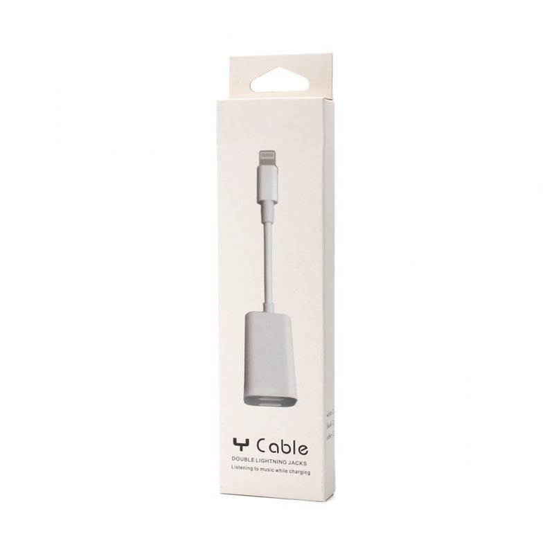 Adapter za slusalice i punjenje IP-8 iPhone lightning beli