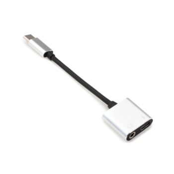 Adapter za slusalice i punjenje TY-4  Type C srebrni